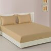Aamodh Solid Bedsheet - Beige