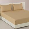 Aamodh Solid Bedsheet - Beige