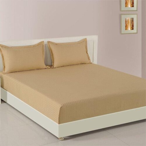 Aamodh Solid Bedsheet - Beige