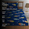 Aqua Fish Kids Bedsheet - Royal Blue