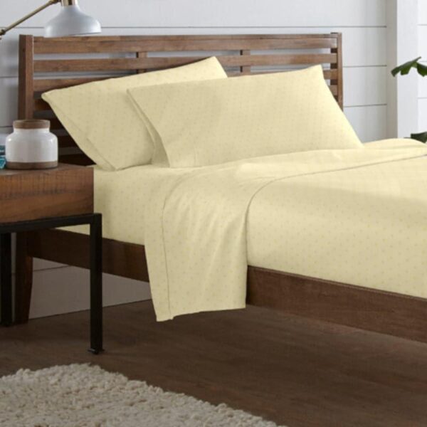 Azva Swiss Dot Bedsheet - Ivory