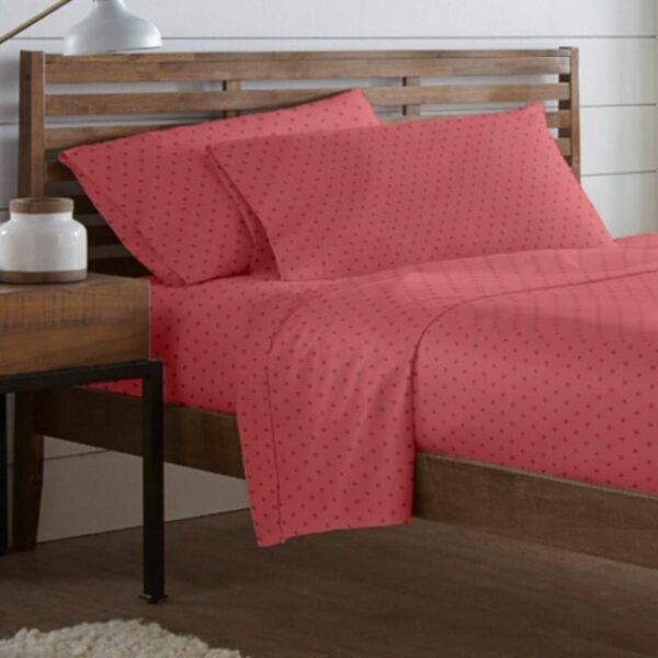 Azva Swiss Dot Bedsheet - Rust