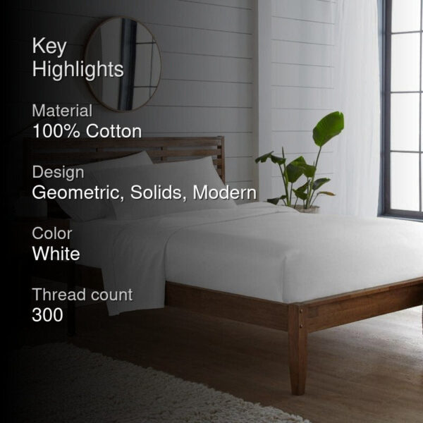 Azva Swiss Dot Bedsheet - White