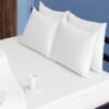 Azva Swiss Dot Bedsheet - White