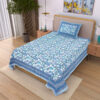 Bahaara Jaipuri Bedsheet - Blue