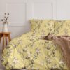 Cherry Blossom Floral Bedsheet - Mustard Yellow