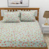 Cicegi Floral Bedsheet - Mint Green