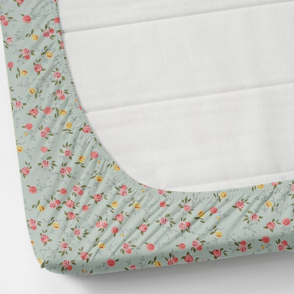 Cicegi Floral Bedsheet - Mint Green