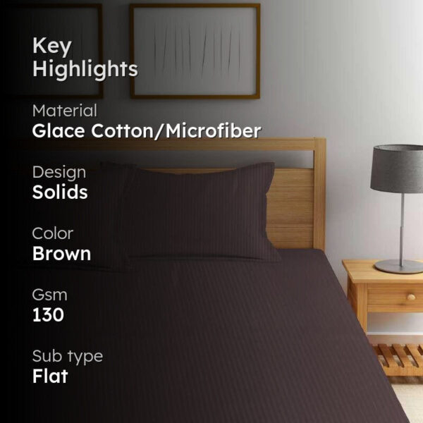 Cora Stripe Bedsheet _ Brown