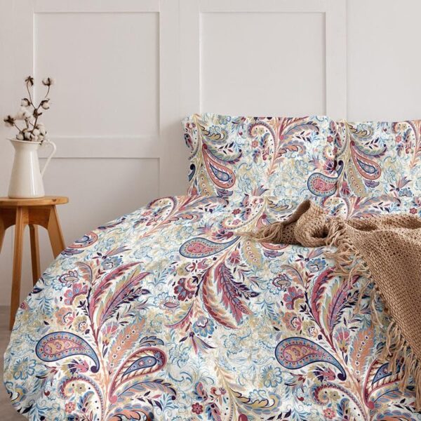 Duna Boheme Floral Bedsheet - Red Duna Boheme Floral Bedsheet - Red