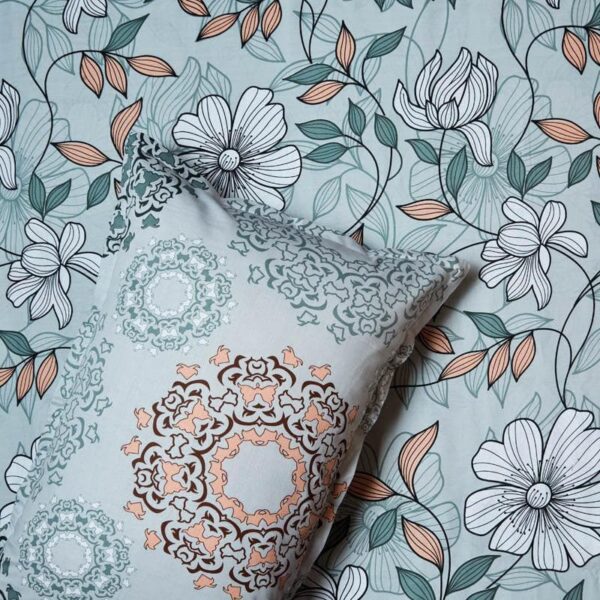 Ethereal Blooms Bedsheet - Green
