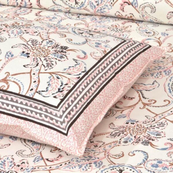 Floral Flush Bedsheet - Plum Floral Flush Bedsheet - Plum