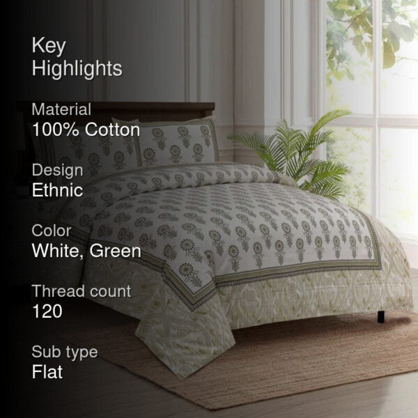 Flower Garden Bedsheet - Yellow