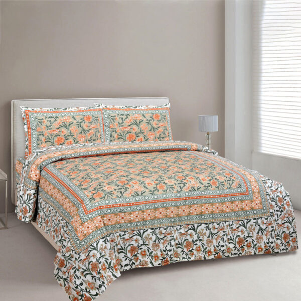 Flowerette Jaipuri Bedsheet