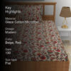 Gerberas Floral Bedsheet - Beige