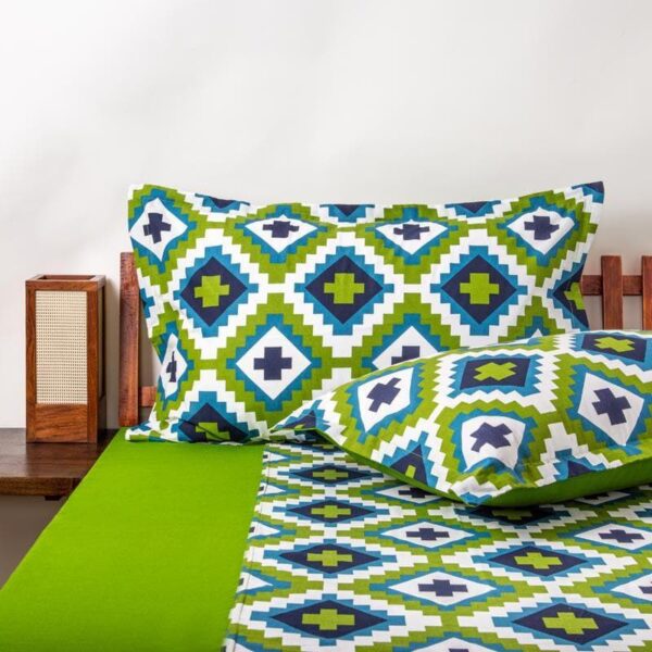 Green Grandeur Cotton Bedsheet - 180 TC