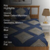 Hayes Geomatric Bedsheet - Aegean Blue