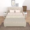 Iris Printed Bedsheet - Beige