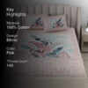 Little Explorers Floral Cotton Bedsheet (Pink) - 140 TC Little Explorers Floral Cotton Bedsheet (Pink) - 140 TC