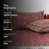 Lyra Printed Bedsheet - Maroon