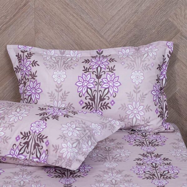 Misha Floral Bedsheet - Purple