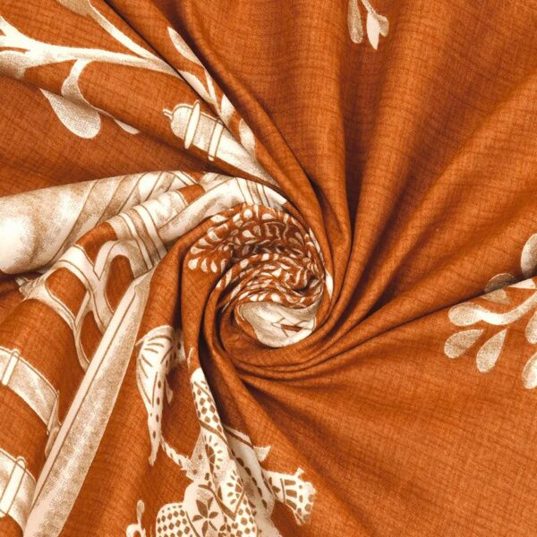 Motira Ethnic Bedsheet - Beige & Brown