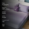 Nautica Velvet Cloud Cotton Bedsheet (Purple) - 160 TC
