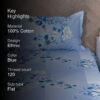 Nidra Floral Bedsheet - Blue
