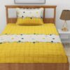 Ping Pong Abstract Bedsheet - Yellow