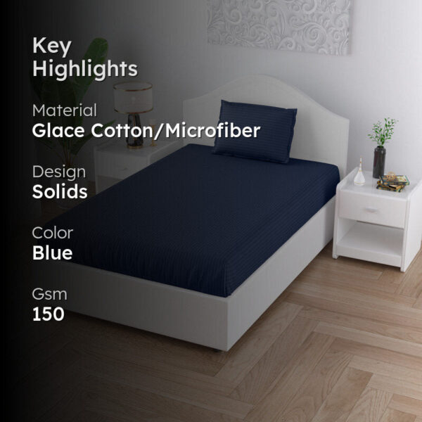 Sofia Solid Bedsheet - Blue