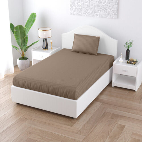 Sofia Solid Bedsheet - Brown