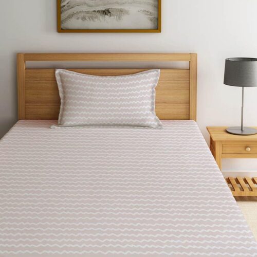 Striped Wonder Bedsheet- Beige