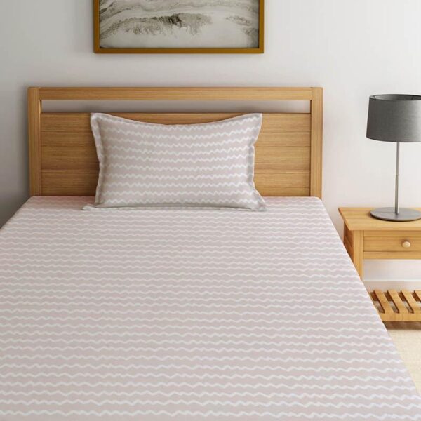 Striped Wonder Bedsheet- Beige Striped Wonder Bedsheet- Beige