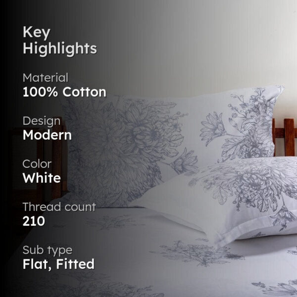 Swayam Pristine in White Bedsheet - 210 TC || Super Soft