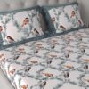 Tiya Printed Bedsheet - Blue Tiya Printed Bedsheet - Blue