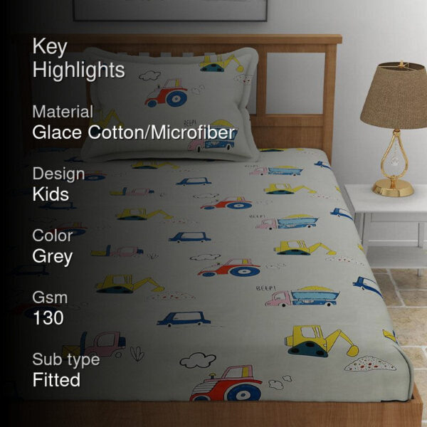 Truck Race Kids Bedsheet