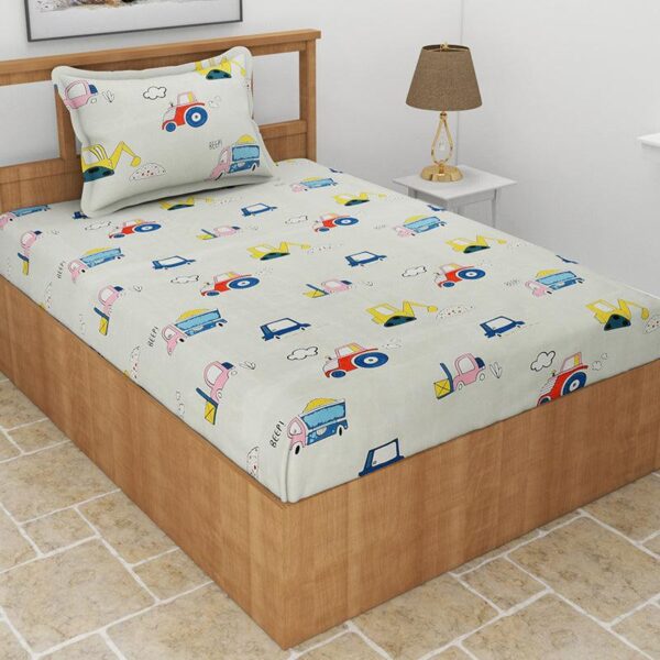 Truck Race Kids Bedsheet