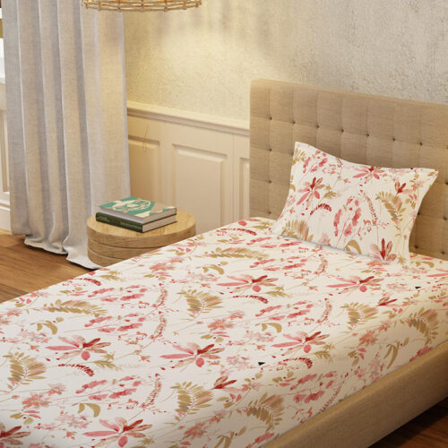 Urban Space Florvia Bedsheet (Multicolor) - 200 TC