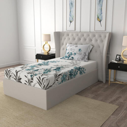 Urban Space Majestic Aqua Bedsheet - 200 TC