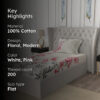 Urban Space Majestic Pink Bedsheet - 200 TC
