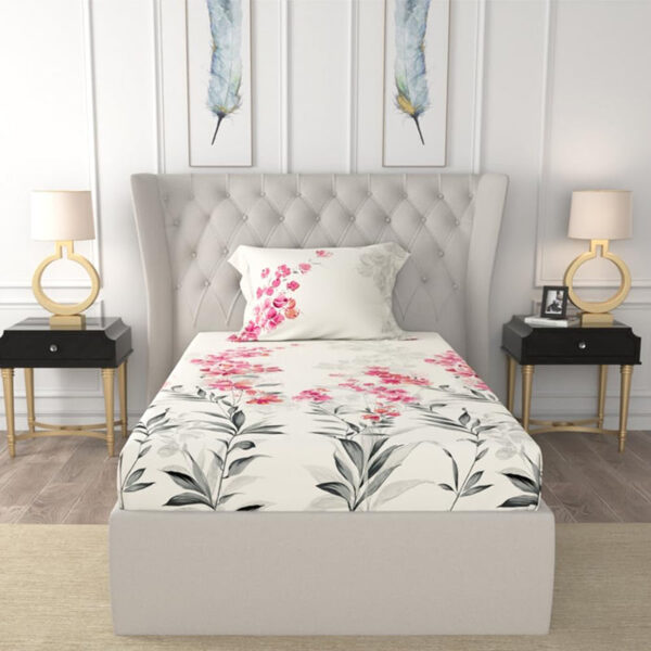 Urban Space Majestic Pink Bedsheet - 200 TC