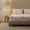 Urban Space Meadows Rose Bedsheet (Pink) - 200 TC