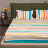 Urban Space Multi-Colour Stripes Bedsheet (Pastel) - 200 TC