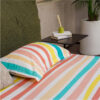 Urban Space Multi-Colour Stripes Bedsheet (Pastel) - 200 TC