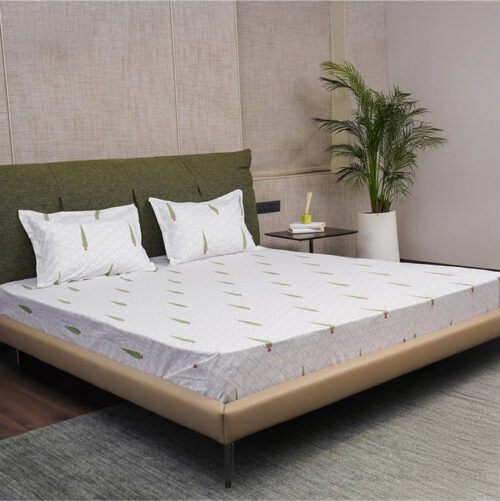 Urban Space Palm Fir Bedsheet - 200 TC