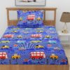 Way To School Kids Bedsheet - Blue