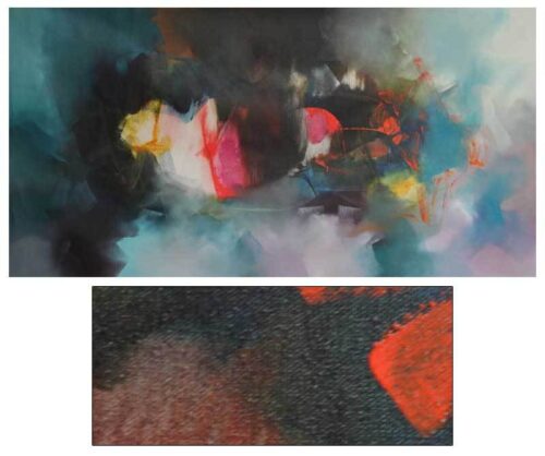 Abstract Oil Painting, 'Harmonies of Serenity' Abstract Oil Painting, 'Harmonies of Serenity'