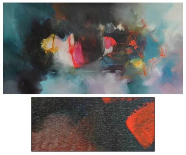 Abstract Oil Painting, 'Harmonies of Serenity'