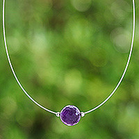 Amethyst pendant necklace, Rotations