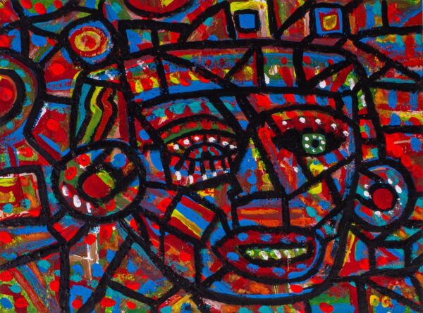 Cubist-Inspired Original Painting, 'Caribbean Dream'